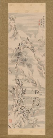 Wintry Landscape, in the Style of Guo Zhongshu, late 18th century. Creator: Ike no Taiga