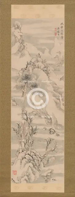 Wintry Landscape, in the Style of Guo Zhongshu, late 18th century. Creator: Ike no Taiga.