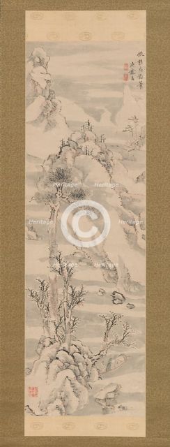 Wintry Landscape, in the Style of Guo Zhongshu, late 18th century. Creator: Ike no Taiga.
