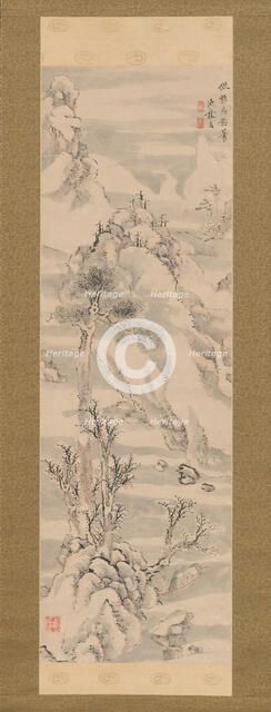 Wintry Landscape, in the Style of Guo Zhongshu, late 18th century. Creator: Ike no Taiga.
