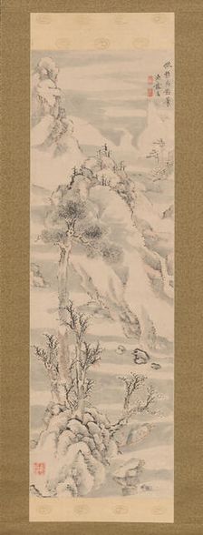 Wintry Landscape, in the Style of Guo Zhongshu, late 18th century. Creator: Ike no Taiga
