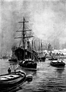 Wintry Weather at Gravesend, 1895. Creator: Lascelles