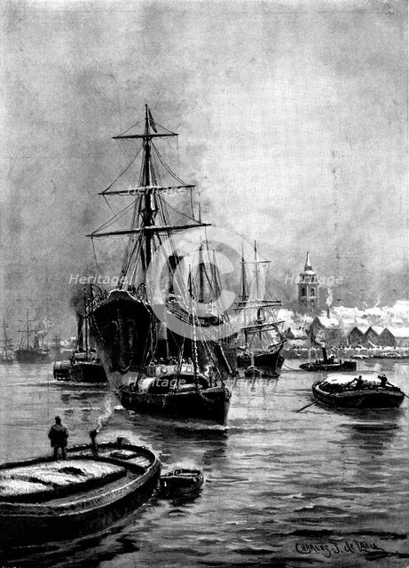 Wintry Weather at Gravesend, 1895. Creator: Lascelles.
