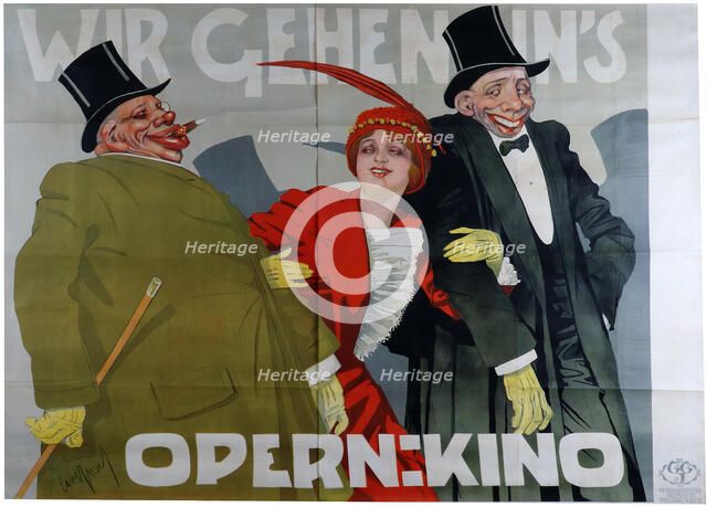 Wir gehen ins Opernkino, c. 1905. Creator: Pollak, Carl Josef (1877-1937).