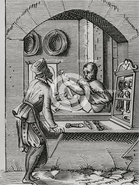 Wire worker, 16th century, (1878).  Creator: Unknown.