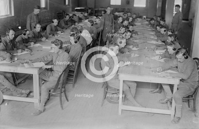 Wireless, Pratt Institute, Oct 1917. Creator: Bain News Service.