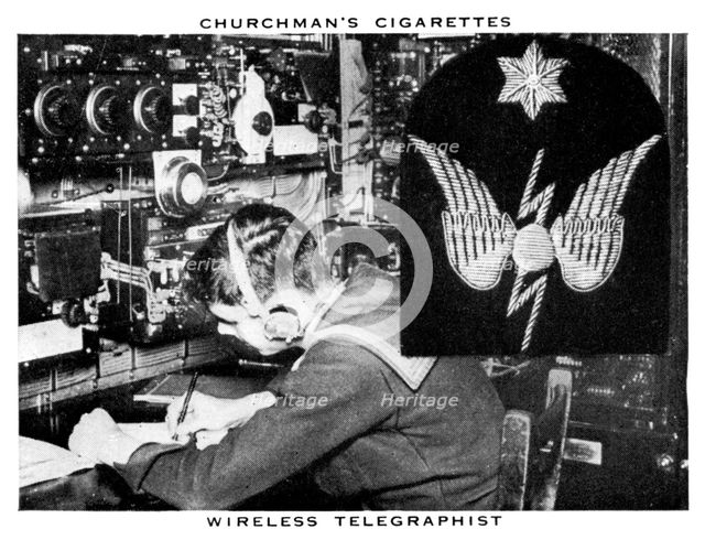 Wireless Telegraphist, 1937.Artist: WA & AC Churchman