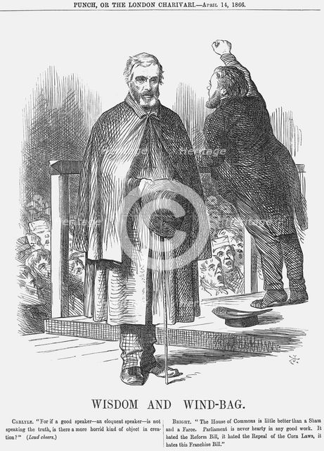 'Wisdom and Wind-Bag', 1866. Creator: John Tenniel.
