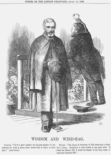 Wisdom and Wind-Bag 1866. Creator: John Tenniel