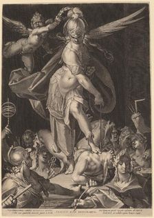 Wisdom Conquering Ignorance, c.1597. Creator: Aegidius Sadeler II