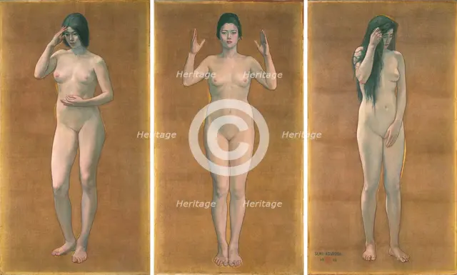 Wisdom, Impression, Sentiment (Triptych), 1899. Creator: Seiki; Kuroda (1866-1924).