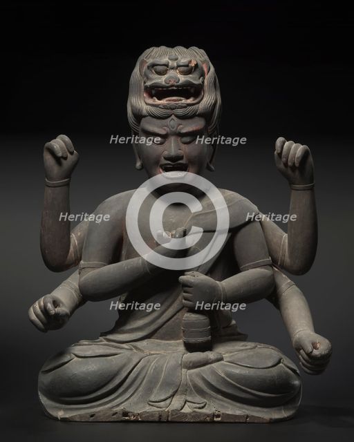 Wisdom King of Passion (Aizen myoo), 1300s. Creator: Unknown.