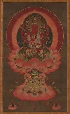 Wisdom King of Passion Aizen Myoo, 1300s. Creator: Unknown