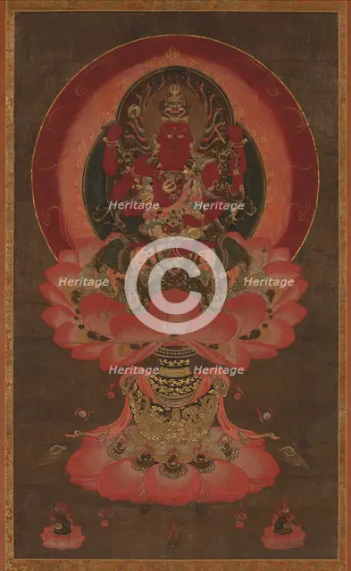 Wisdom King of Passion Aizen Myoo, 1300s. Creator: Unknown.