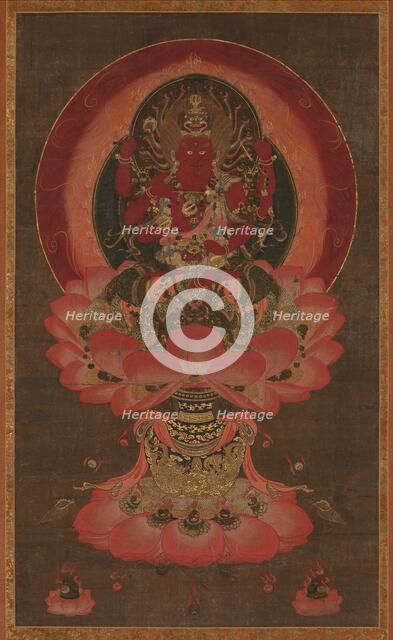 Wisdom King of Passion Aizen Myoo, 1300s. Creator: Unknown.