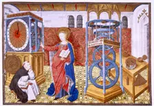 Wisdom (Sapience) teaching the author the precepts of temperance, c1455. Creator: Master of Jean Rolin II (fl. 1440-65)