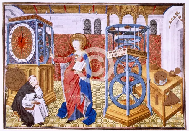 Wisdom (Sapience) teaching the author the precepts of temperance, c1455.  Creator: Master of Jean Rolin II (fl. 1440-65).