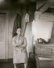 "Wise old woman" from Vilhelmina parish, Lapland, 1932. Creator: Unknown