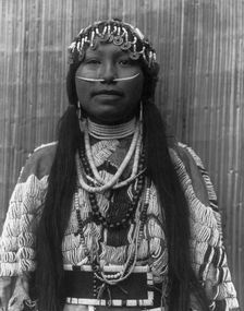 Wishham (i.e., Wishram) girl, c1910. Creator: Edward Sheriff Curtis
