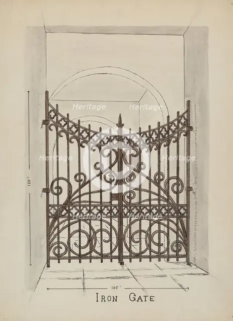 Wishing Gates, c. 1936. Creator: Lucien Verbeke.