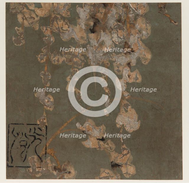 Wisteria blossoms, Edo period, early 17th century. Creator: Hon'ami Kôetsu.