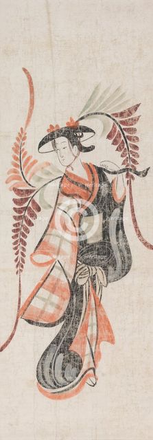 Wisteria Maiden (Fuji Musume), 17th century. Creator: Unknown.
