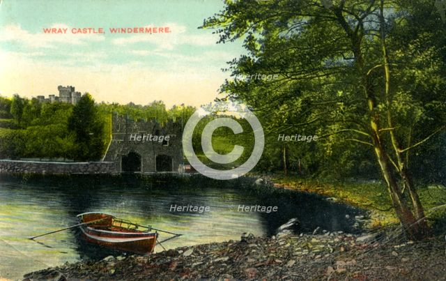 Wray Castle, Claife, Lancashire, early 20th century(?). Artist: Unknown