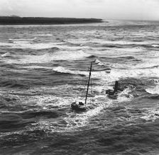 Wreck on the Duddon Sands, Walney Island, Barrow-in-Furness, Cumbria, 1948. Artist: Aerofilms