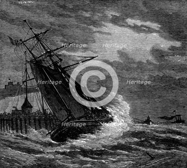 Wreck of a schooner at Dover, 1873. Creator: Unknown.