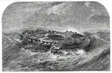 Wreck of an Indiaman - from a Picture by Mr. Daniell, 1850. Creator: Whymper