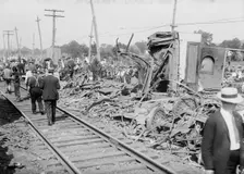 Wreck of Bar Harbor express, 1913. Creator: Bain News Service