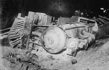 Wreck of teachers train, 1911. Creator: Bain News Service
