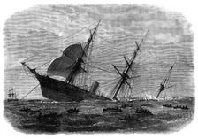 Wreck of the mail steam-ship Rangoon at Galle - the Rangoon sinking..., 1871 Creator: Unknown