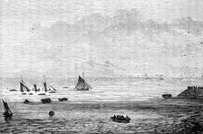 Wreck of the mail-packet Caledonia at St. Helier's, 1881. Creator: Unknown