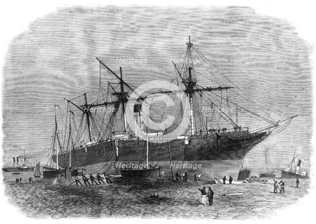 Wreck of the Montreal Ocean Steam-Ship Company's mail-steamer Jura, Crosby Point...Liverpool, 1864. Creator: Smyth.