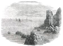 Wreck of the "Orion" at High Water, 1850. Creator: Unknown