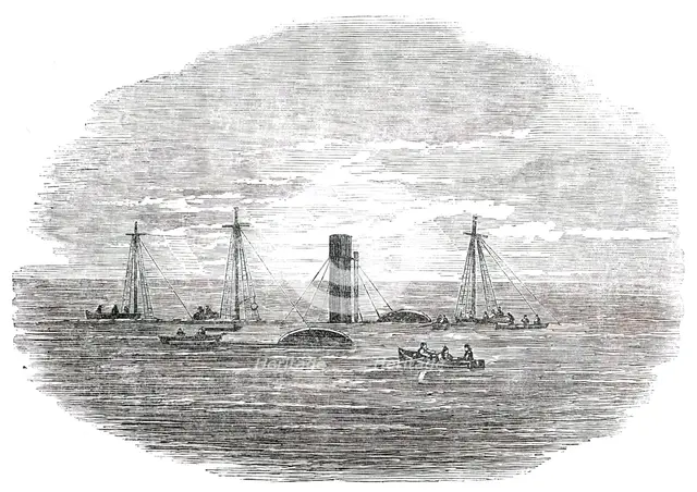 Wreck of the "Orion" at Low Water, 1850. Creator: Unknown.