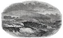 Wreck of the Barque "Edmund", on the Duggerna Rocks, Bay of Kilkee, County of Clare, 1850. Creator: Unknown