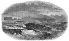 Wreck of the Barque "Edmund", on the Duggerna Rocks, Bay of Kilkee, County of Clare, 1850. Creator: Unknown