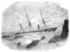 Wreck of the Chilian Steamer "Cazador", 1856. Creator: Smyth