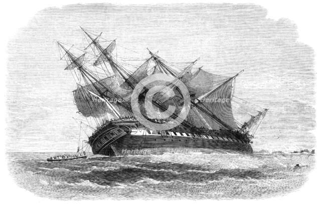 Wreck of the Duncan Dunbar, Australian passenger ship, on the coast of Brazil, 1865. Creator: Smyth.