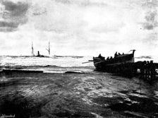 Wreck of the "Escurial" at Portreath, and loss of ten men, on January 25, 1895. Creator: John Charles Burrow