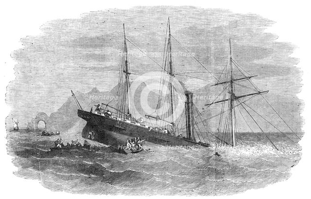 Wreck of "The Forerunner" African Mail-Steamer, at Point St. Lorenzo, 1854. Creator: Unknown.