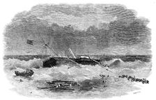 Wreck of "The Polyphemus", off Hautsholmen Lighthouse, 1856. Creator: Smyth