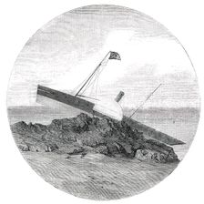 Wreck of the "Superb", as Seen through a Telescope, from Jersey, 1850. Creator: Unknown