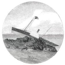 Wreck of the "Superb", as Seen through a Telescope, from Jersey, 1850. Creator: Unknown