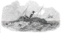 Wreck of the "Superb" Steamer, 1850. Creator: Unknown