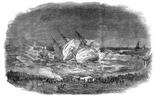 Wreck of the Troop-ship "Charlotte" - Attempt of the Life-Boat, 1854. Creator: Unknown