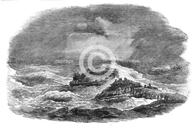 Wreck of the Troop-ship "Charlotte", in Algoa Bay, 1854. Creator: Unknown.