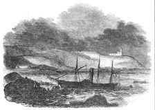 Wreck of "The Vanguard" steamer, off Cork Lighthouse, 1844. Creator: Unknown